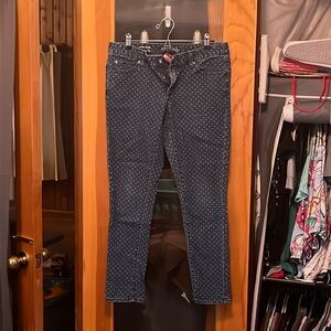 Merona ankle skinny polka dot jeans size 8